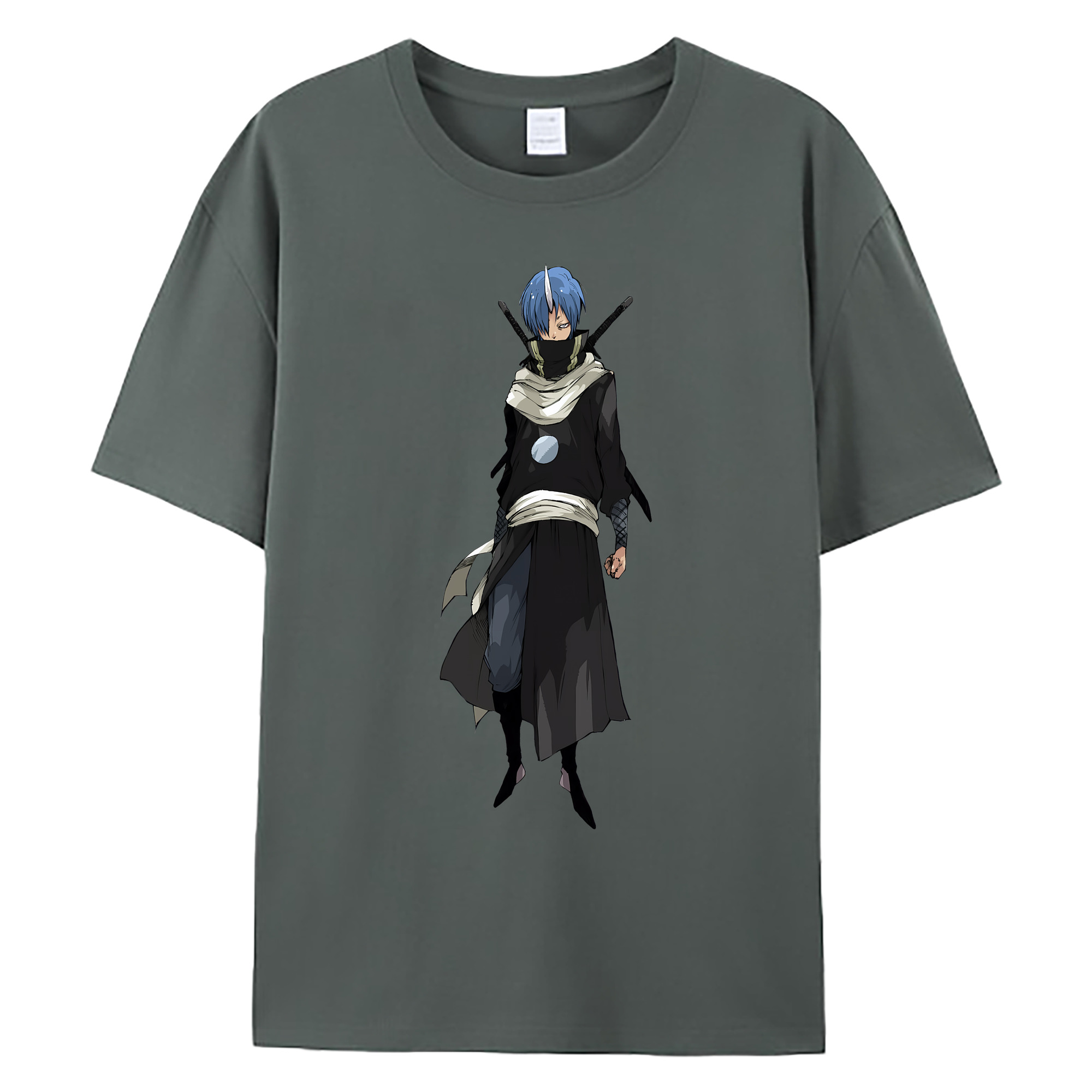 （画像用） 転スラ Regarding Reincarnated to Slime 綿100％ メンズ半袖Tシャツ｜肌触りやわらか＆通気性